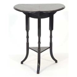 Victorian ebonized triangular drop leaf tab…