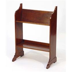Good quality mahogany book rack inset with …