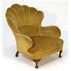 Image 1 : Mahogany shell backed armchair with golden …