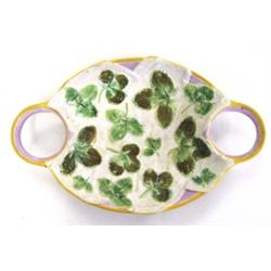 Victorian George Jones Majolica strawberry …