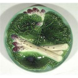 Continental Majolica asparagus plate, hand …