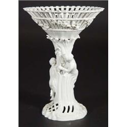 Victorian white glazed porcelain latticewor…