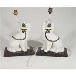 Pair of 19th century Staffordshire spaniels…