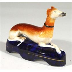 Victorian Staffordshire greyhound inkwell, …