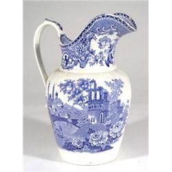 Victorian blue and white transfer printed j…