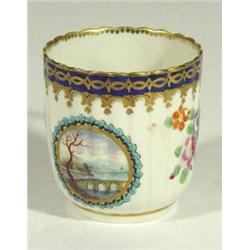 Early 19th century fluted porcelain cup, ha…