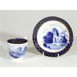 19th century English porcelain cup and sauc…