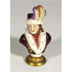 Continental porcelain bust entitled 'Murat'…