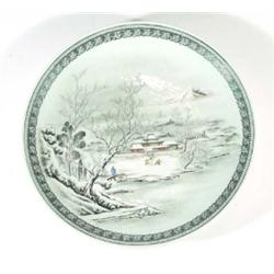 Oriental porcelain charger, hand painted wi…