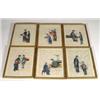 Image 1 : Set of six Japanese silk prints of servants…