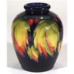 Moorcroft ovoid pottery vase, hand painted …