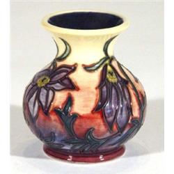Modern miniature Moorcroft pottery vase, ha…