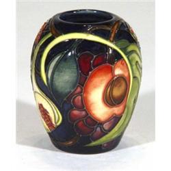 Modern miniature Moorcroft vase, hand paint…