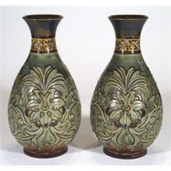 Large pair of Doulton Lambeth stoneware vas…
