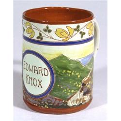 Baron Barnstaple pottery tankard, hand pain…