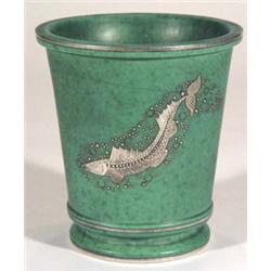 Gustavsberg Argentaware vase, decorated wit…