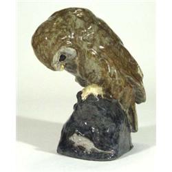 Continental glazed stoneware barn owl on a …