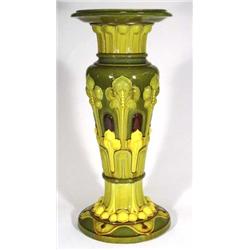 Green and yellow glazed Art Nouveau pottery…