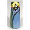 Image 1 : Art Nouveau slender pottery vase, hand pain…