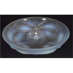 French opalescent glass bowl, relief moulde…