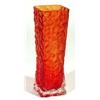 Image 1 : Square based red glass Whitefriars style va…