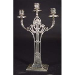 Silver plated WMF Art Nouveau three branch …