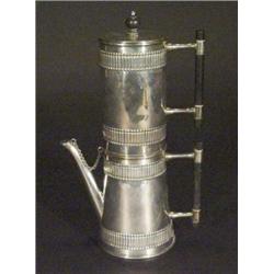 Silver plated Christopher Dresser style cof…