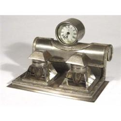 American Art Nouveau silver plated deskstan…