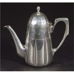 Silver plated Art Nouveau coffeepot with do…