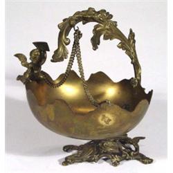 Ornate cast brass table centrepiece, modell…