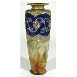 Large Royal Doulton Lambeth stoneware vase,…