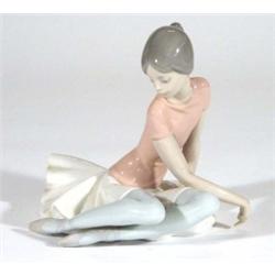 Lladro seated ballerina, marks to base, 19c…