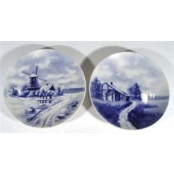 Two Rorstrand wall plates, hand painted wit…