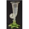 Image 1 : Victorian twisted clear and green glass bud…