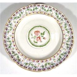 Victorian porcelain plate, hand enamelled a…