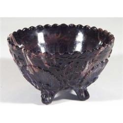 Victorian purple and white marbleised glass…