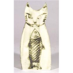Carn pottery flat sided model of a cat, pri…