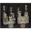 Image 1 : Three pairs of Victorian cut glass decanter…