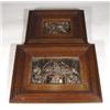 Image 1 : Two oak framed silver plated copper plaques…