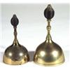 Image 1 : Two Victorian brass domed shaped bells with…