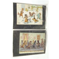 Four Louis Wain postcards…