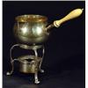 Image 1 : Silver brandy warmer with ivory handle, Gol…