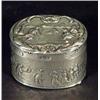 Image 1 : Oval shaped Dutch silver trinket box, embos…