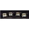 Image 1 : Set of four silver salts with silver spoons…