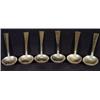 Image 1 : Set of six silver sauce spoons, London, 193…