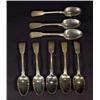 Image 1 : Eight assorted Georgian silver teaspoons…