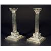 Image 1 : Pair of square based silver plated Corinthi…