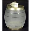 Image 1 : Victorian frosted glass barrel shaped biscu…
