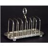 Image 1 : Silver plated six slice toast rack on bunn …