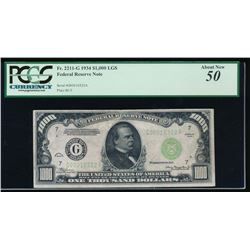 1934 $1000 Chicago Federal Reserve Note PCGS 50